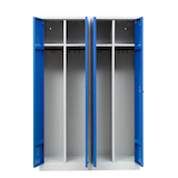 Artikelbild 1 für Gürkan Spind lichtgrau, enzianblau 104996, 2 Schließfächer 117,0 x 50,0 x 180,0 cm, Artikelnummer 560413