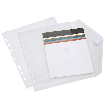 Artikelbild für FolderSys Dokumententaschen DIN A5 transparent genarbt 0,20 mm, 10 St., Artikelnummer 994434