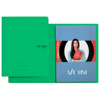 Artikelbild 3 für VON LEITZ Schnellhefter Karton grün DIN A4, 1 St., Artikelnummer 636039