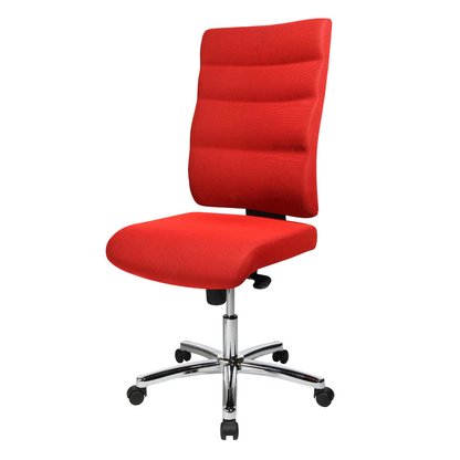 Artikelbild 4 für office discount Bürostuhl Unni Med Deluxe Stoff rot, Gestell chrom, Artikelnummer 367983