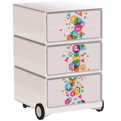 Artikelbild für PAPERFLOW easyBox Business Rollcontainer weiß, bunt 62141 4 Auszüge 39,0 x 43,6 x 64,2 cm, Artikelnummer 214757