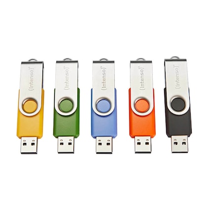 Artikelbild 2 für Intenso USB-Sticks Basic Line blau, gelb, grün, orange, schwarz 8 GB, 10 St., Artikelnummer 453468