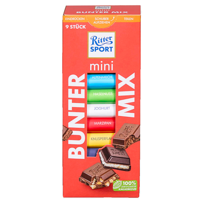 Artikelbild 2 für Ritter SPORT Mini bunter Mix Turm Schokolade 9 St./150,0 g, Artikelnummer 585689