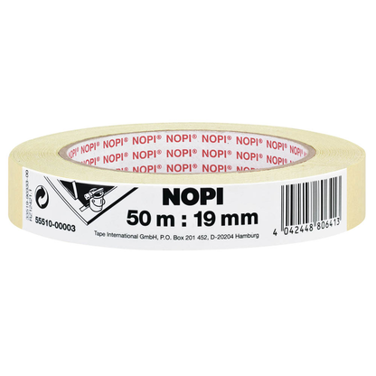 Artikelbild für NOPI Kreppband beige 19,0 mm x 50,0 m 1 Rolle, Artikelnummer 133553