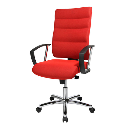 Artikelbild 14 für office discount Bürostuhl Unni Med Deluxe Stoff rot, Gestell chrom, Artikelnummer 367983
