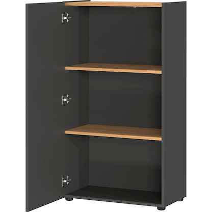 Artikelbild 7 für GERMANIA Aktenschrank Adrano, 2232-549 grafit, navarra-eiche 2 Fachböden 61,0 x 34,0 x 110,0 cm, Artikelnummer 613172