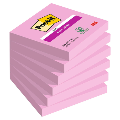 Artikelbild für Post-it® Super Sticky Haftnotizen extrastark pink, 6 Blöcke, Artikelnummer 620254