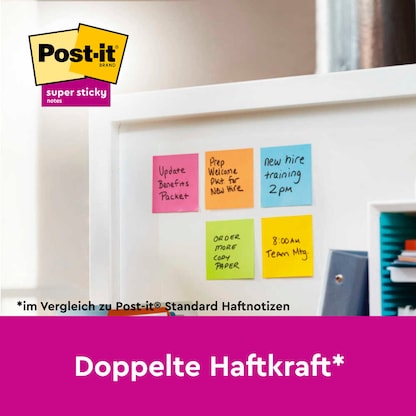 Artikelbild 2 für Post-it® Super Sticky Notes Soulful Collection Haftnotizen extrastark farbsortiert, 6 Blöcke, Artikelnummer 735599