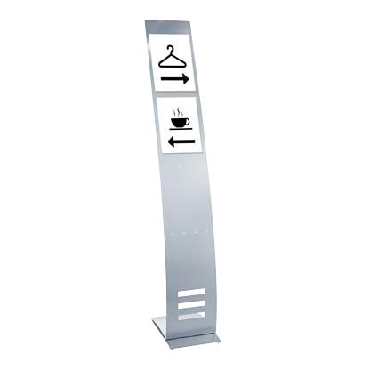 Artikelbild für Kerkmann Prospektständer ohne Fächer tec-art schmal silber DIN A4 26,0 x 46,0 x 165,0 cm, 1 St., Artikelnummer 459537