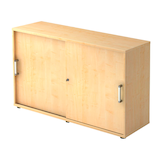 Artikelbild 1 für HAMMERBACHER Schiebetürenschrank 1752S, V1752S/3/3/CE ahorn 1 Fachboden 120,0 x 40,0 x 74,8 cm, Artikelnummer 861068