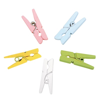 Artikelbild für Rayher Holzklammern mehrfarbig mini, 20 St., Artikelnummer 958583