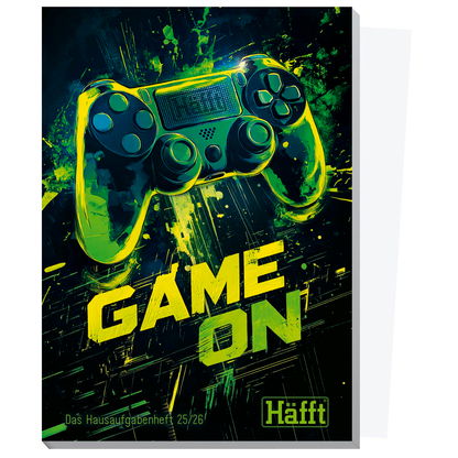 Artikelbild 2 für Häfft® Verlag Hausaufgabenheft Game On 2025/2026 liniert DIN A5 ohne Rand, 88 Blatt, 1 St., Artikelnummer 590739