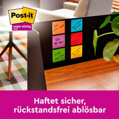 Artikelbild 3 für Post-it® Super Sticky Notes Soulful Collection Haftnotizen extrastark farbsortiert, 6 Blöcke, Artikelnummer 735599