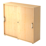 Artikelbild 1 für HAMMERBACHER Schiebetürenschrank 1753S, V1753S/3/3/CE ahorn 2 Fachböden 120,0 x 40,0 x 110,0 cm, Artikelnummer 858946