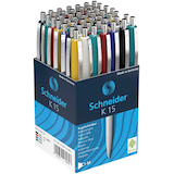 Artikelbild 1 für Schneider Kugelschreiber K15 farbsortiert, Schreibfarbe: blau, 50 St., Artikelnummer 136135