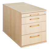 Artikelbild 1 für HAMMERBACHER Solid Rollcontainer eiche 4 Auszüge 42,8 x 80,0 x 51,2 cm, Artikelnummer 298061