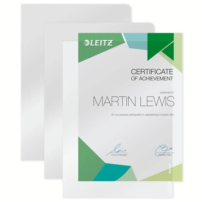 Artikelbild 5 für LEITZ Sichthüllen Premium 4100 DIN A4 glasklar glatt 0,15 mm, 100 St., Artikelnummer 578682