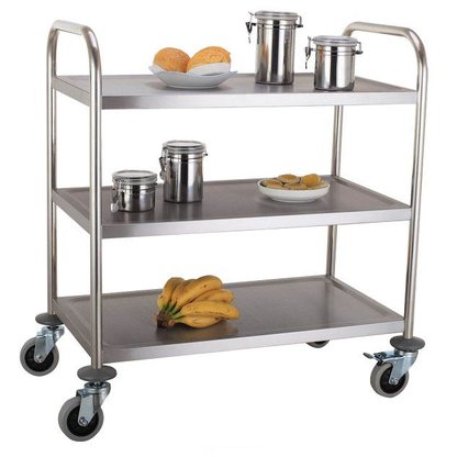 Artikelbild 3 für Servierwagen silber 84,5 x 52,5 x 94,0 cm, Artikelnummer 580492