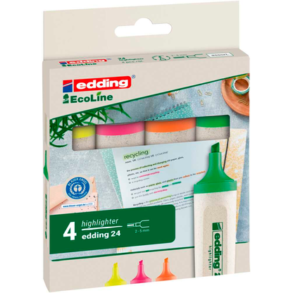 Artikelbild 2 für edding 24 EcoLine Textmarker farbsortiert, 4 St., Artikelnummer 493243