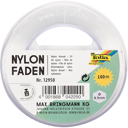 Artikelbild für folia Nylonfaden glatt transparent 0,5 mm x 100,0 m, Artikelnummer 690189