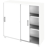 Artikelbild 1 für HAMMERBACHER Schiebetürenschrank Haziender, V1753S/W/W/SG weiß 2 Fachböden 120,0 x 40,0 x 110,0 cm, Artikelnummer 792861