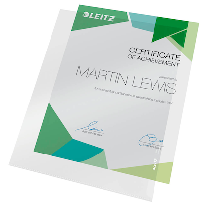 Artikelbild 15 für LEITZ Sichthüllen Premium 4100 DIN A4 glasklar glatt 0,15 mm, 100 St., Artikelnummer 578682