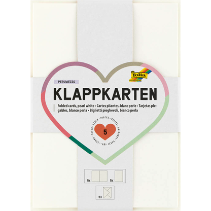 Artikelbild 4 für folia Faltkarten mit Briefumschlägen 150501 perlweiß DIN A6, 5 St., Artikelnummer 690527