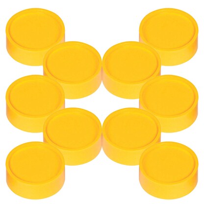 Artikelbild für MAUL Magnete gelb, Kunststoff Ø 3,4 x 1,4 cm, 10 St., Artikelnummer 368600
