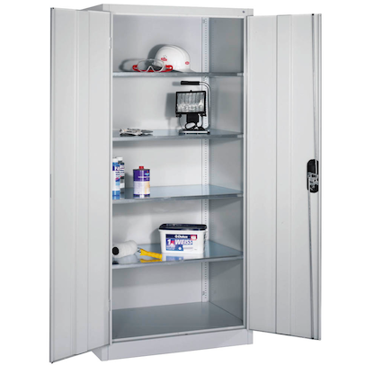 Artikelbild für CP Stahlschrank 8922-052 S10160 lichtgrau 4 Fachböden 93,0 x 60,0 x 195,0 cm, aufgebaut, 1 St., Artikelnummer 150906