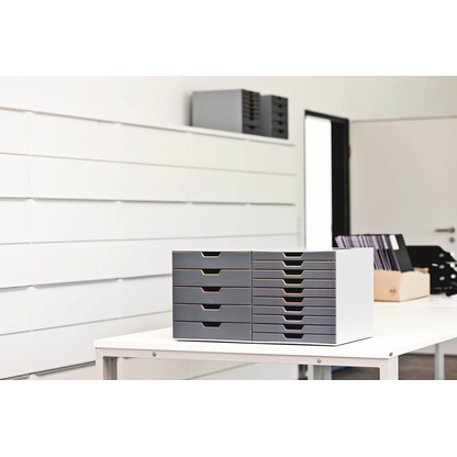 Artikelbild 10 für DURABLE Schubladenbox VARICOLOR® dunkelgrau mit bunten Farblinien 760527, DIN A4 mit 5 Schubladen, 1 St., Artikelnummer 113985
