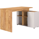 Artikelbild 1 für GERMANIA Adrano Schreibtisch kaschmir, navarra-eiche rechteckig, Wangen-Gestell eiche 120,0 x 90,0 cm, Artikelnummer 613446