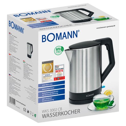 Artikelbild 3 für BOMANN Wasserkocher WKS 3002 CB schwarz 1,5 l 2.200 W, Artikelnummer 729008