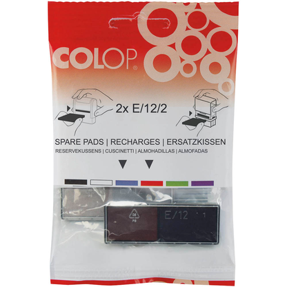 Artikelbild 2 für COLOP Ersatzstempelkissen E/12/2 blau/rot 5,5 x 0,8 cm, 2 St., Artikelnummer 301261