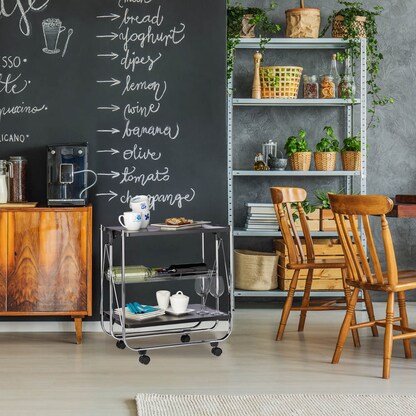 Artikelbild 2 für relaxdays Servierwagen schwarz 68,0 x 40,5 x 68,5 cm, Artikelnummer 556403