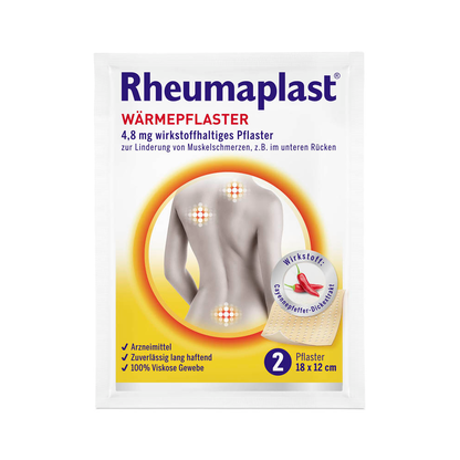 Artikelbild für Wärmepflaster Rheumaplast® 1596 12,0 x 18,0 cm, 2 St., Artikelnummer 577427
