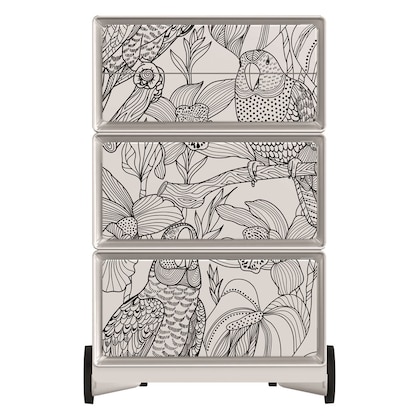 Artikelbild 3 für PAPERFLOW easyBox Tropical Rollcontainer weiß, bunt 62471 4 Auszüge 39,0 x 43,6 x 64,2 cm, Artikelnummer 215877