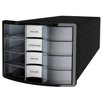 Artikelbild 2 für HAN Schubladenbox Impuls transparent 1012-363D, DIN A4 mit 4 Schubladen, 1 St., Artikelnummer 310800