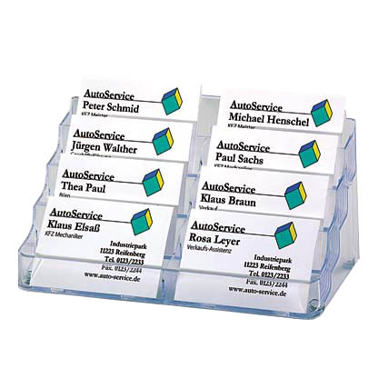 Artikelbild 2 für SIGEL Visitenkartenhalter glasklar, für pro Fach bis zu 70 Visitenkarten, Artikelnummer 569988