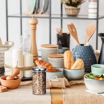 Artikelbild 5 für relaxdays Vorratsdosen 18,0 cm hoch transparent 1,0 l, 3 St., Artikelnummer 472227