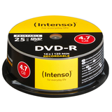 Artikelbild 1 für Intenso DVD-R 4,7 GB bedruckbar, 25 St., Artikelnummer 827063