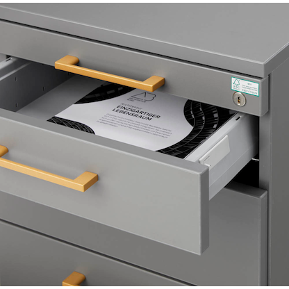 Artikelbild 7 für HAMMERBACHER Solid Rollcontainer grafit 4 Auszüge 42,8 x 80,0 x 51,2 cm, Artikelnummer 297992