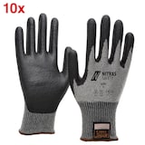 Artikelbild 1 für NITRAS SAFETY unisex Schnittschutzhandschuhe 6705 grau Größe 9, 10 Paar, Artikelnummer 643899
