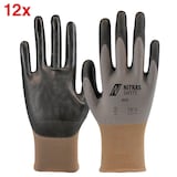 Artikelbild 1 für NITRAS SAFETY unisex Arbeitshandschuhe 6225 grau Größe 8, 12 Paar, Artikelnummer 644227