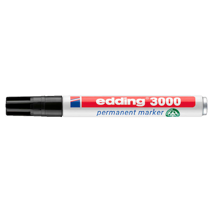 Artikelbild 4 für edding 3000 Permanentmarker schwarz 1,5 - 3,0 mm, 10 St., Artikelnummer 316547