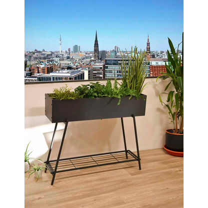 Artikelbild 4 für Garden Pleasure Blumenkasten JASMIN Metall anthrazit rechteckig 96,0 x 80,0 cm, 1 St., Artikelnummer 315166