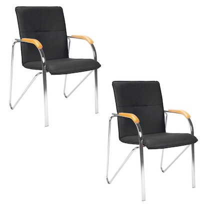 Artikelbild für Nowy Styl Besucherstühle Samba schwarz Kunstleder, 2 St., Artikelnummer 953067