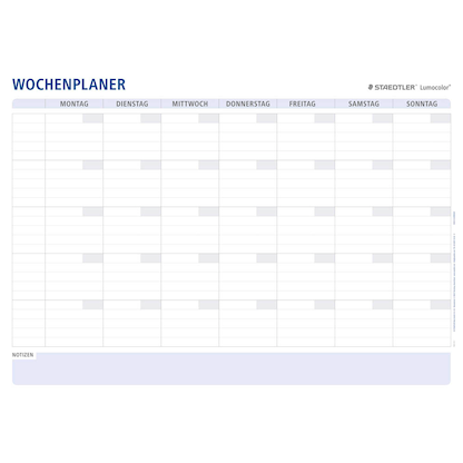 Artikelbild für STAEDTLER Lumocolor Wochenplaner, Tageseinteilung 84,1 x 59,4 cm, Artikelnummer 301269