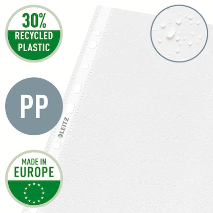Artikelbild 8 für LEITZ Sichthüllen Standard 4000 DIN A4 transparent genarbt 0,13 mm, 100 St., Artikelnummer 578674