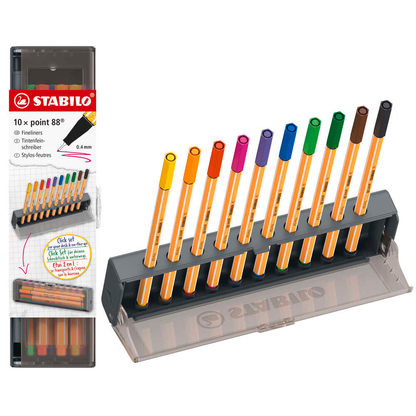 Artikelbild für STABILO Point 88 Fineliner farbsortiert 0,4 mm, 10 St., Artikelnummer 739296