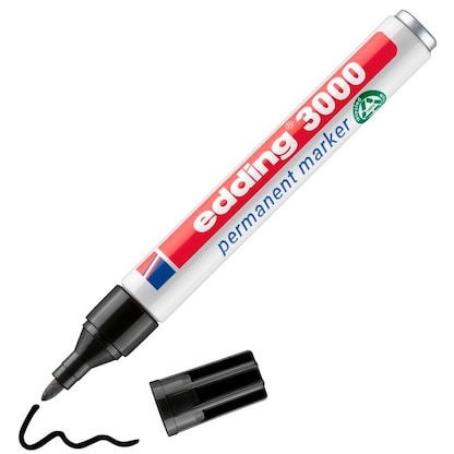 Artikelbild 2 für edding 3000 Permanentmarker schwarz 1,5 - 3,0 mm, 10 St., Artikelnummer 316547